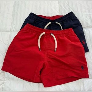 2 for 1- Polo by Ralph Lauren Red and Blue Swim Trunks